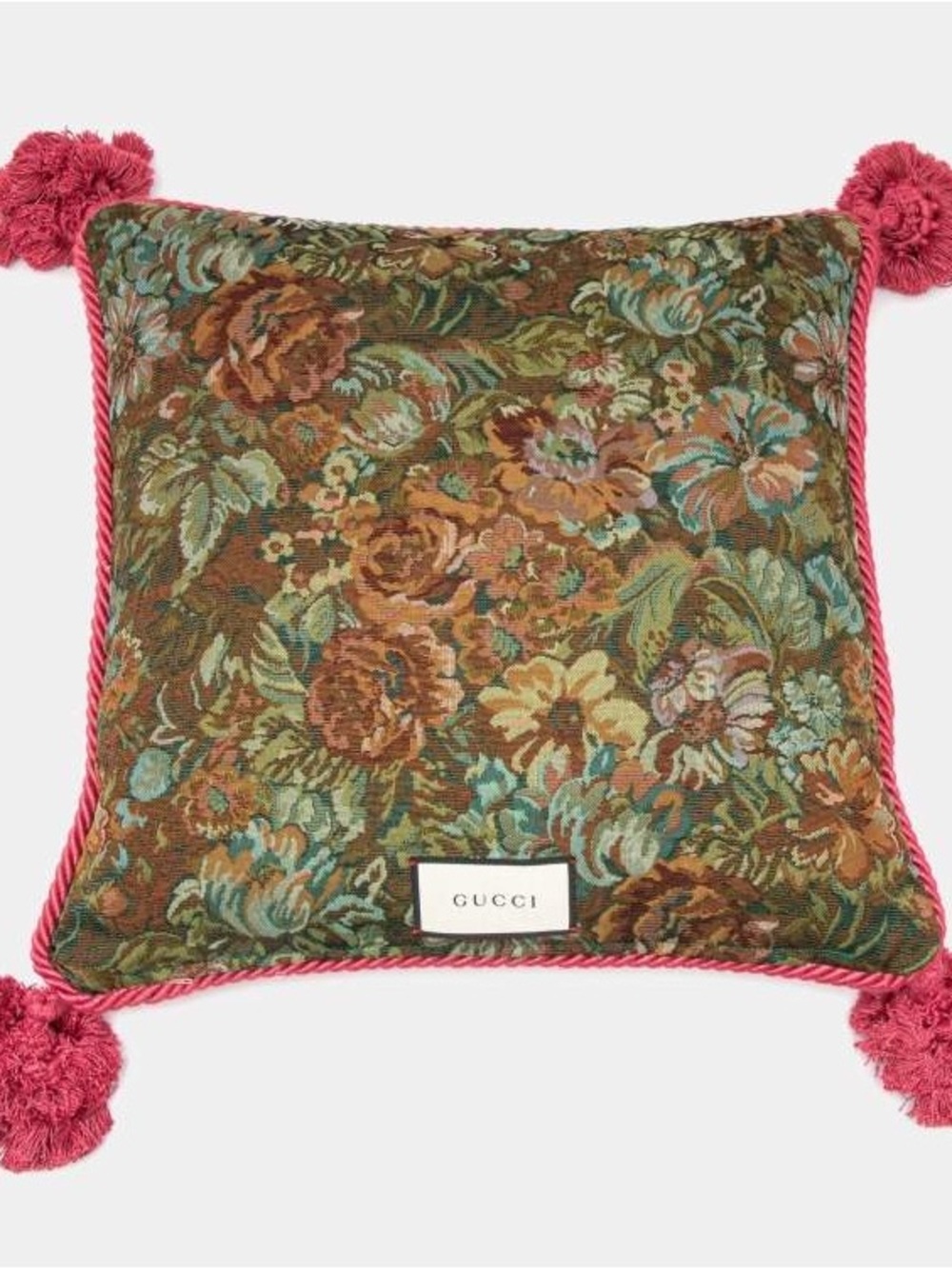 Brand New Gucci Multicolor Cat Embroidery Double-Sided Velvet Cushion